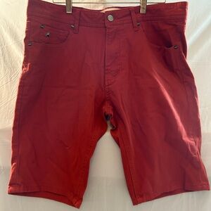 Tailor Vintage Men's Bold Red Flat Front Shorts
